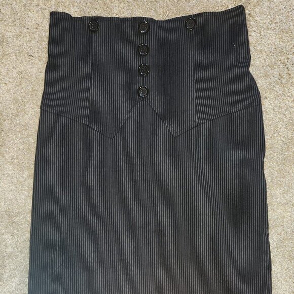 Fashion Gold Women's Medium 1950's style Pinstrip Skirt - Picture 1 of 4